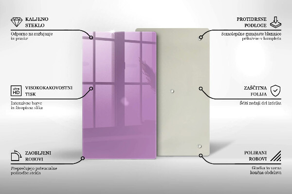 Glas Herdabdeckplatte Violette Farbe