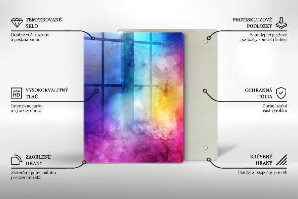 Glas Herdabdeckplatte Pinke Farbe