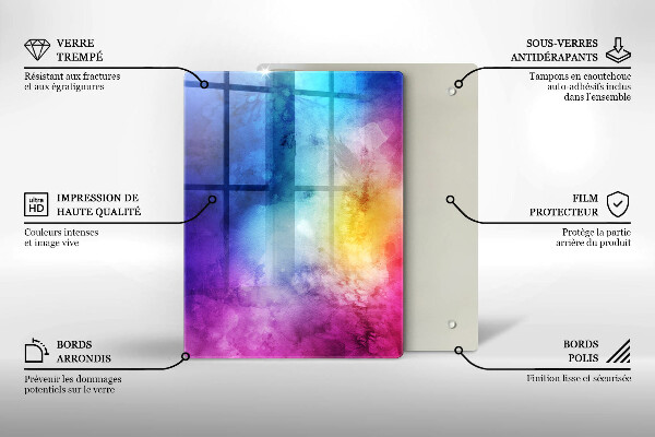 Glas Herdabdeckplatte Pinke Farbe