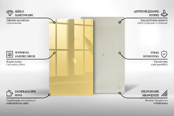 Glas Herdabdeckplatte Gelb