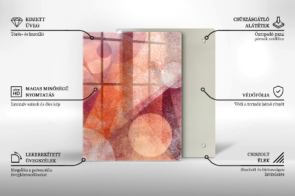 Glas Herdabdeckplatte orange Farbe