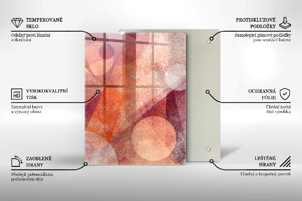 Glas Herdabdeckplatte orange Farbe