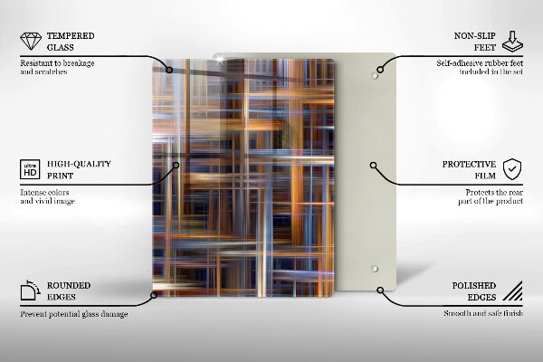 Glas Herdabdeckplatte Gelb