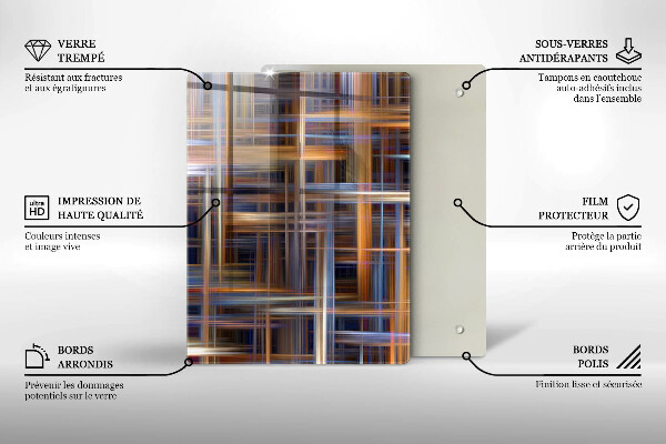 Glas Herdabdeckplatte Gelb