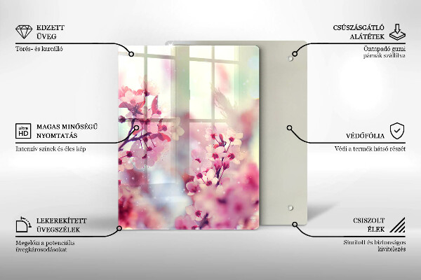 Glas Herdabdeckplatte Dunkles Holzbrett
