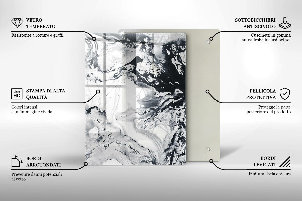 Glas Herdabdeckplatte Zitronenfrucht