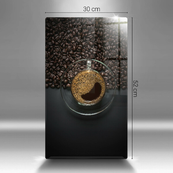 Glas Herdabdeckplatte Kaffee und Bohnen
