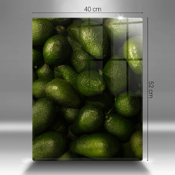 Glas Herdabdeckplatte Avocadofrucht