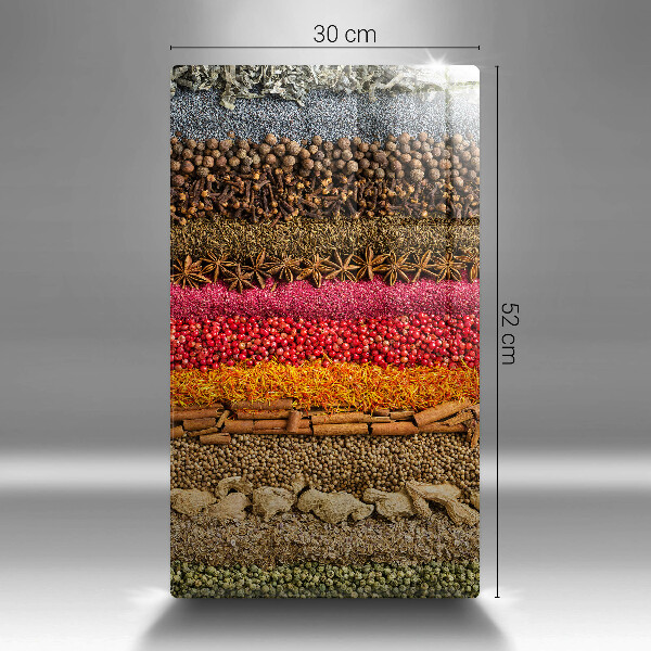 Glas Herdabdeckplatte Bunte Gewürze