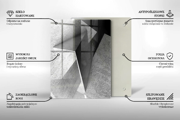 Glas Herdabdeckplatte Holzstruktur