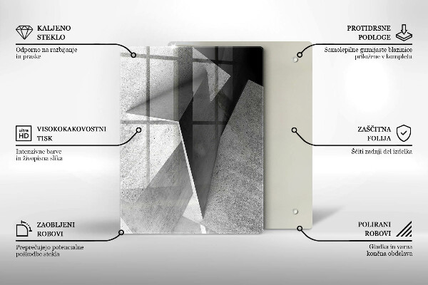 Glas Herdabdeckplatte Holzstruktur