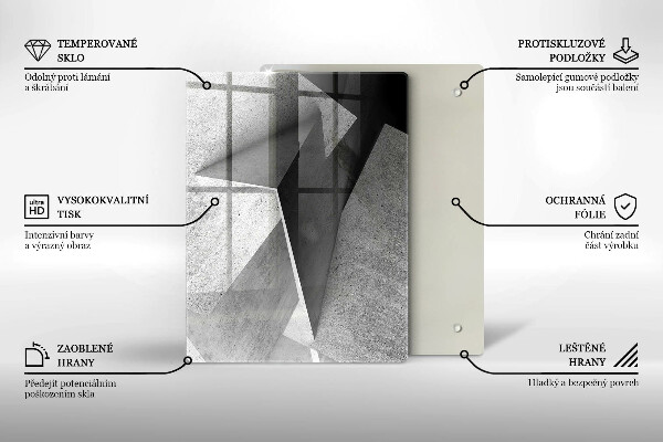 Glas Herdabdeckplatte Holzstruktur