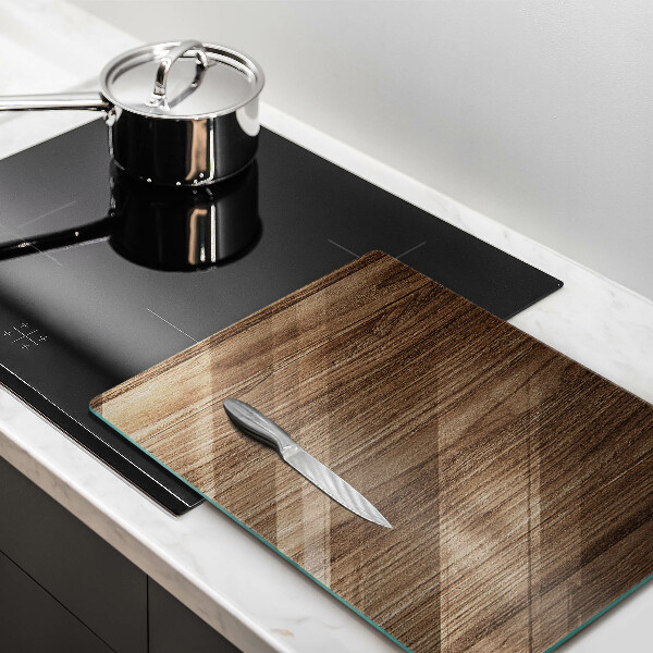 Glas Herdabdeckplatte Holzstruktur