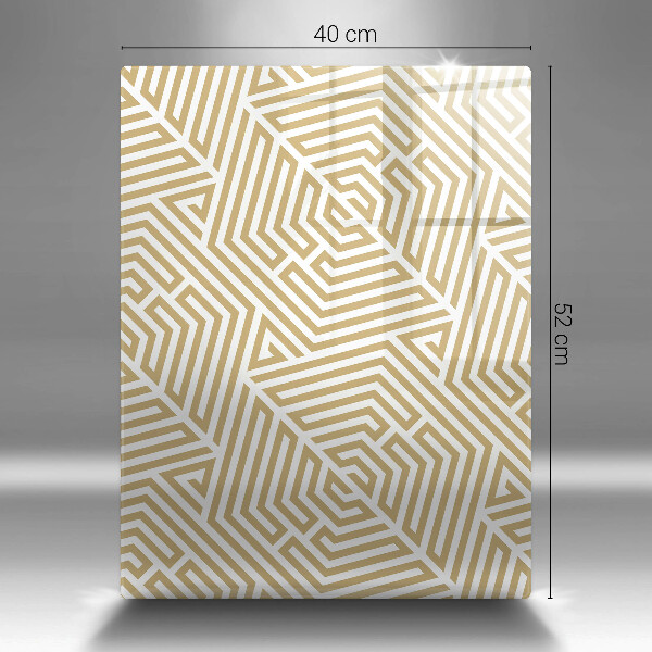 Glas Ceranfeldabdeckung Spritzschutz Geometrische Linien