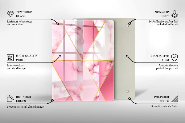 Glas Ceranfeldabdeckung Spritzschutz Boho-Geometrieformen