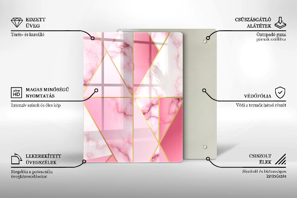 Glas Ceranfeldabdeckung Spritzschutz Boho-Geometrieformen