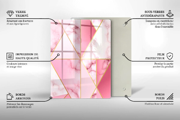 Glas Ceranfeldabdeckung Spritzschutz Boho-Geometrieformen