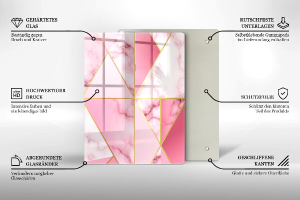 Glas Ceranfeldabdeckung Spritzschutz Boho-Geometrieformen