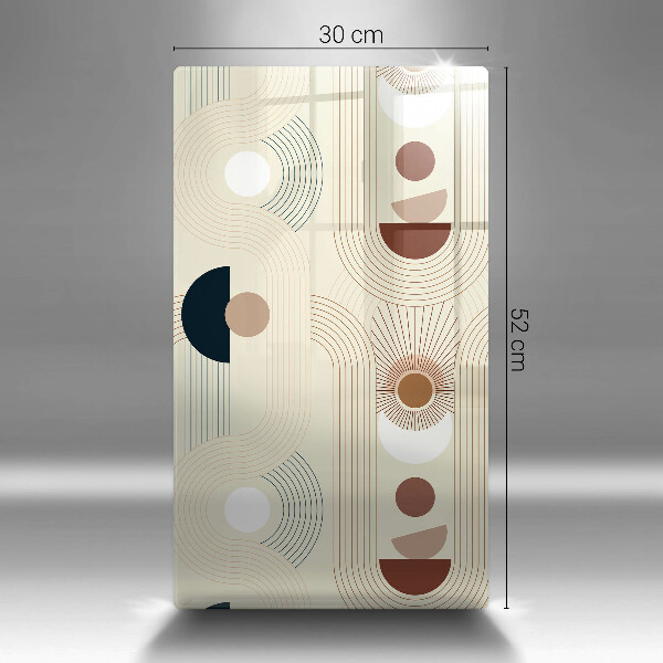 Glas Ceranfeldabdeckung Spritzschutz Boho-Geometrieformen