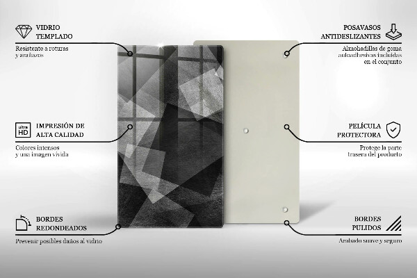 Glas Herdabdeckplatte Geometrische Abstraktion