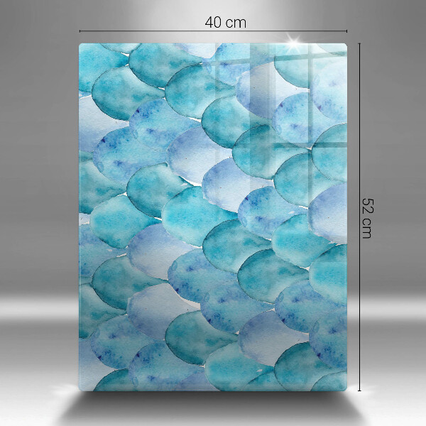 Glas Herdabdeckplatte Aquarellskalen