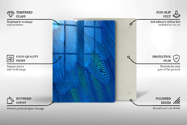 Glas Herdabdeckplatte Aquarellskalen