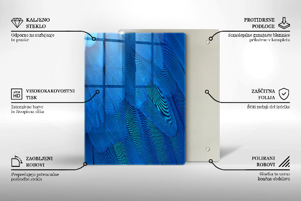 Glas Herdabdeckplatte Aquarellskalen