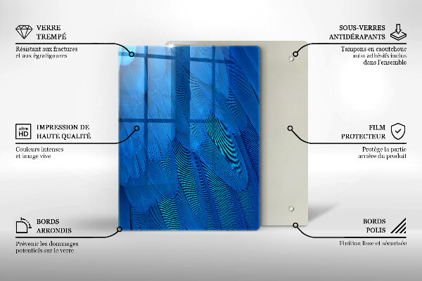 Glas Herdabdeckplatte Aquarellskalen