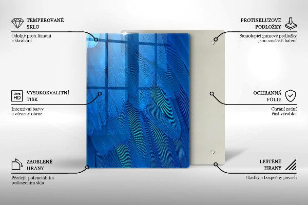 Glas Herdabdeckplatte Aquarellskalen