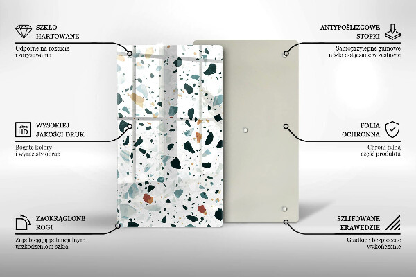 Glas Herdabdeckplatte Helles Steinzeug