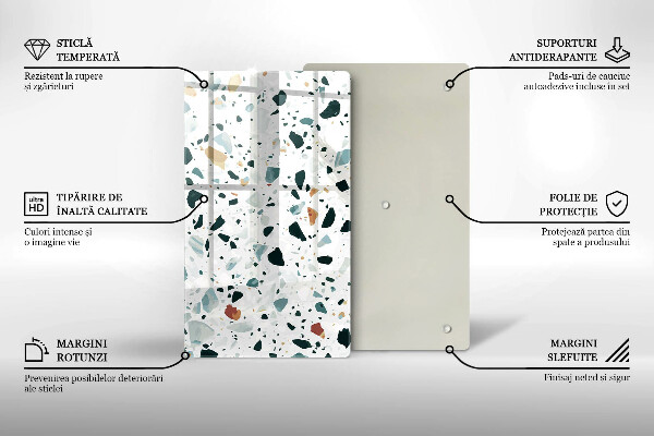 Glas Herdabdeckplatte Helles Steinzeug