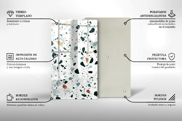 Glas Herdabdeckplatte Helles Steinzeug
