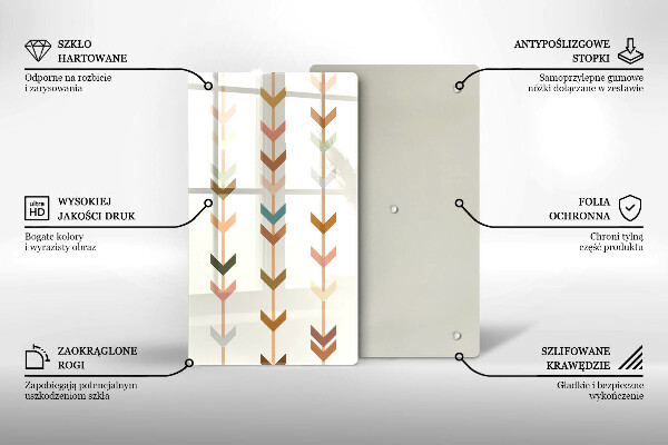 Glas Herdabdeckplatte Geometrische Elemente