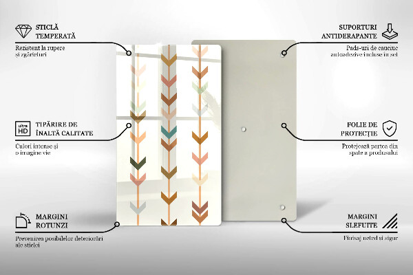 Glas Herdabdeckplatte Geometrische Elemente
