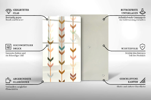 Glas Herdabdeckplatte Geometrische Elemente