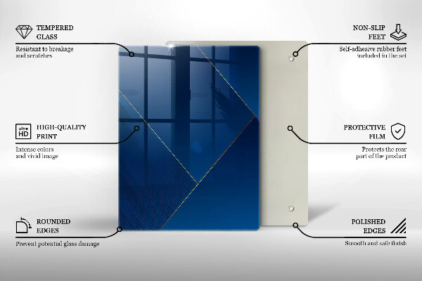 Glas Herdabdeckplatte Geometrische Elemente