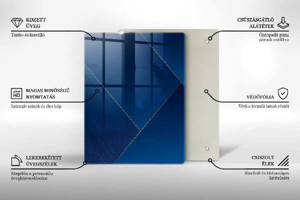 Glas Herdabdeckplatte Geometrische Elemente