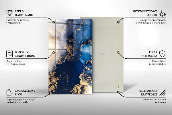 Glas Herdabdeckplatte Eleganter Hintergrund und Gold