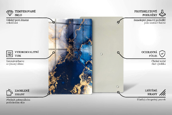 Glas Herdabdeckplatte Eleganter Hintergrund und Gold