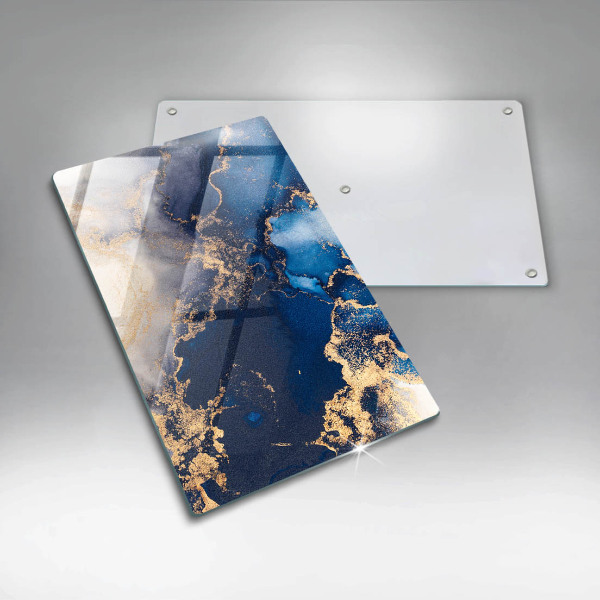 Glas Herdabdeckplatte Eleganter Hintergrund und Gold