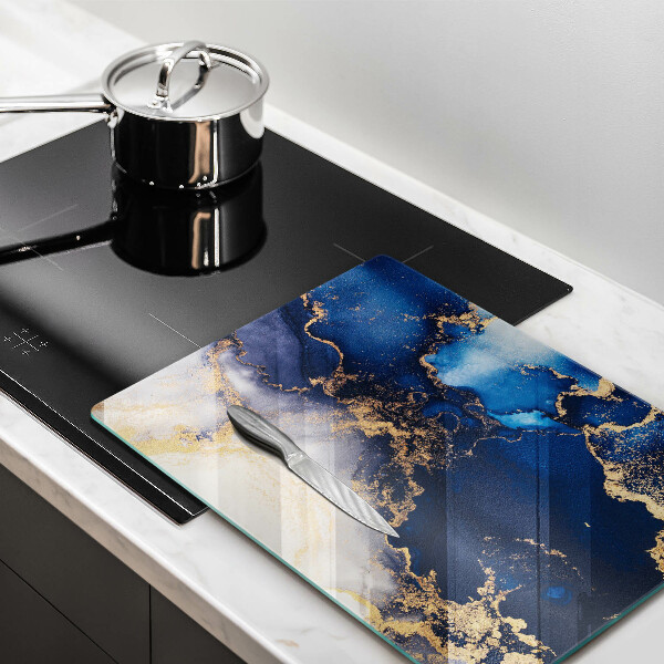 Glas Herdabdeckplatte Eleganter Hintergrund und Gold