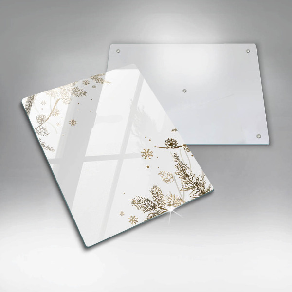 Glas Herdabdeckplatte Winterdekorationen