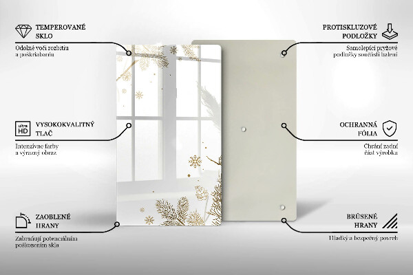 Glas Herdabdeckplatte Winterdekorationen