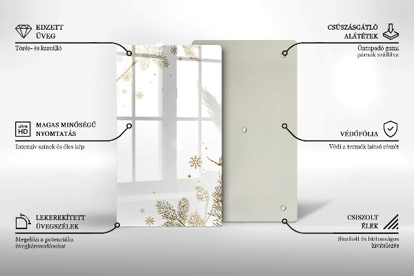 Glas Herdabdeckplatte Winterdekorationen