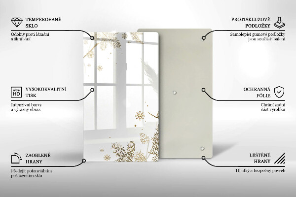 Glas Herdabdeckplatte Winterdekorationen