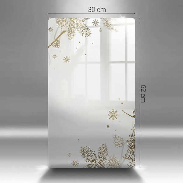 Glas Herdabdeckplatte Winterdekorationen