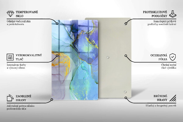 Glas Herdabdeckplatte Gebrochener Goldstein