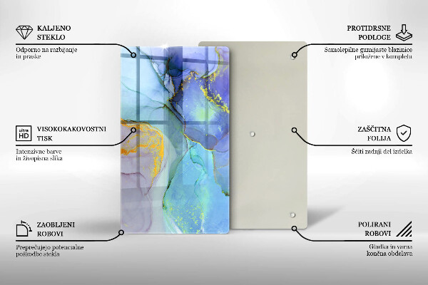 Glas Herdabdeckplatte Gebrochener Goldstein