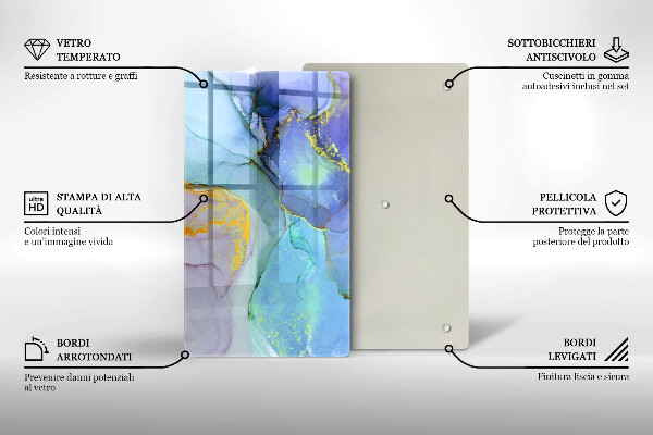 Glas Herdabdeckplatte Gebrochener Goldstein