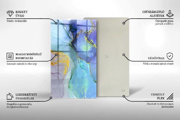 Glas Herdabdeckplatte Gebrochener Goldstein